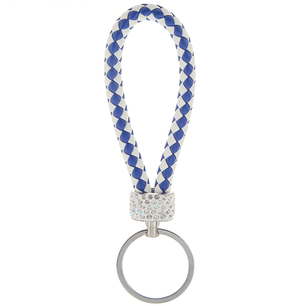 Wholesale Braided Color Leather Rope Keychain